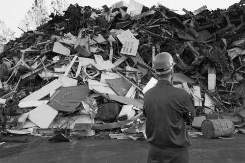 Demolition team removing debris in Pinner