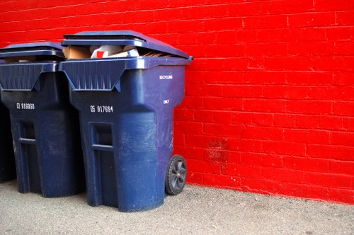 Professional team managing construction waste disposal services