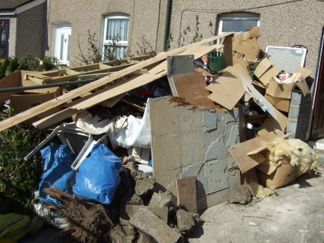 Skip placed properly on a construction site in Pinner